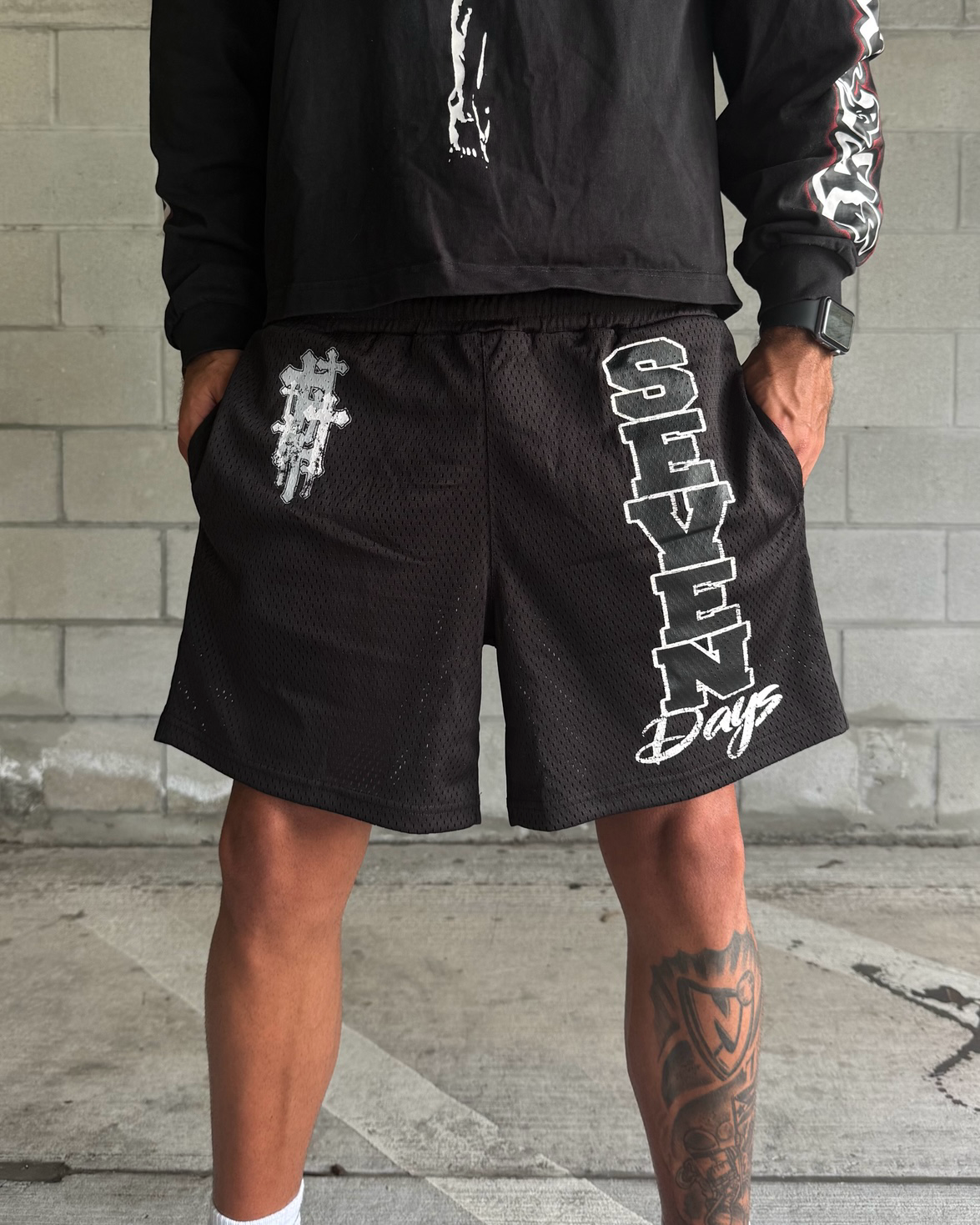 "Astro Black" Jesus Reign Mesh Shorts