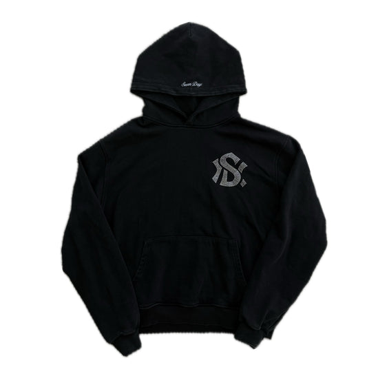 Seven York Rhinestone Hoodie “Black”