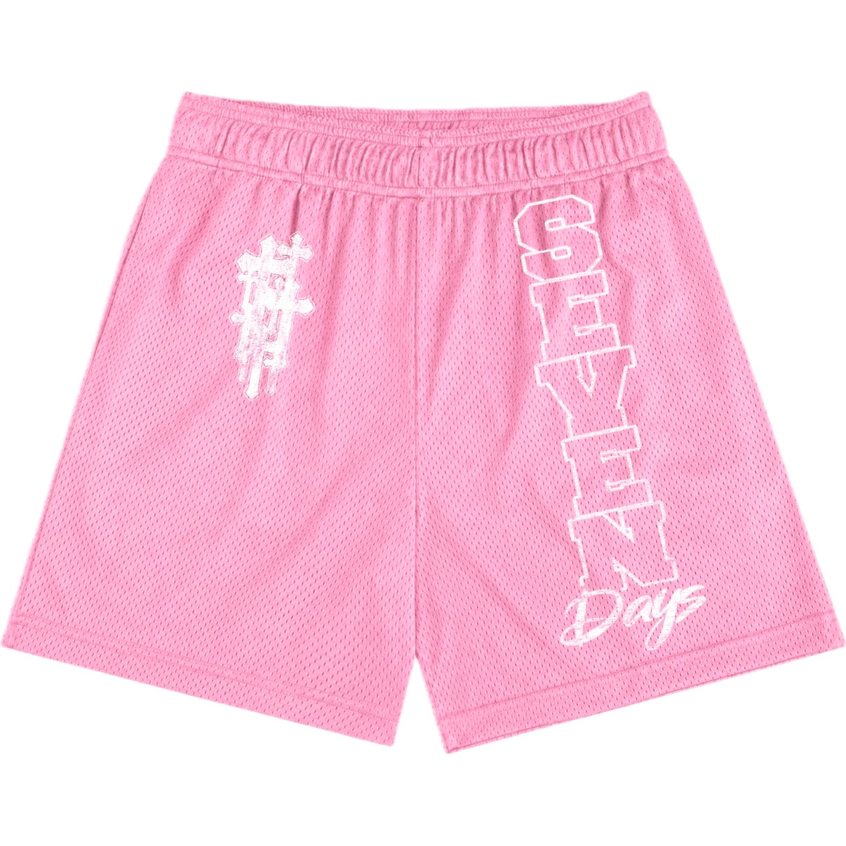 "Blush Pink" Jesus Reign Mesh Shorts
